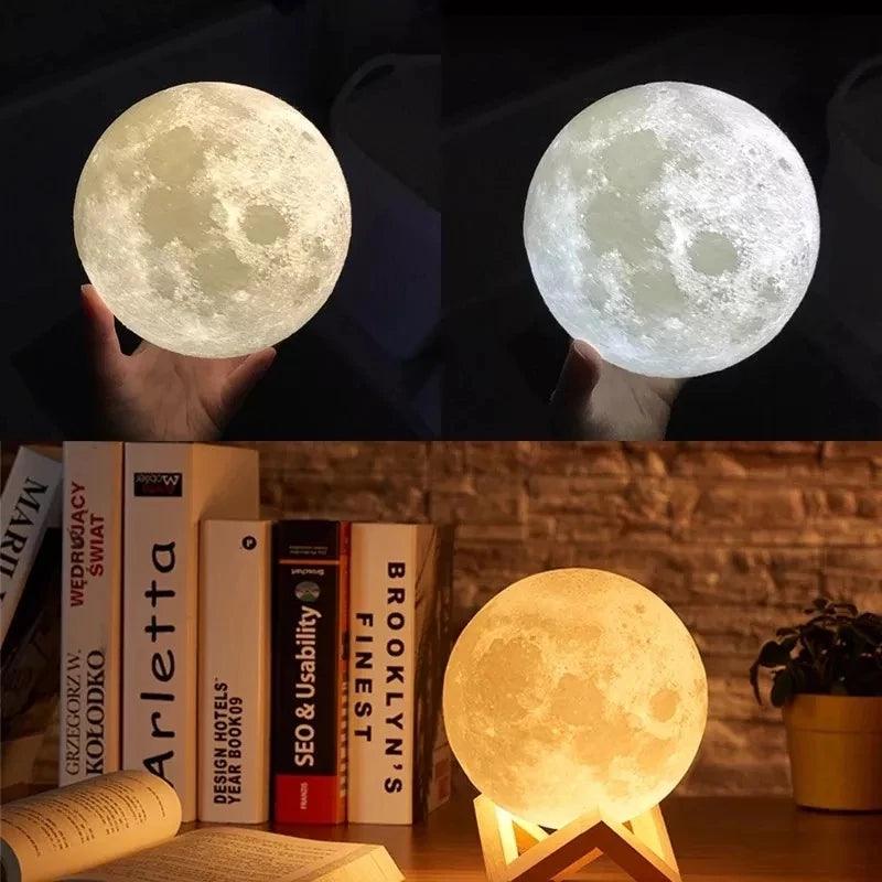 LunaCare 3D – Lâmpada Lua com Umidificador - SellerMix 